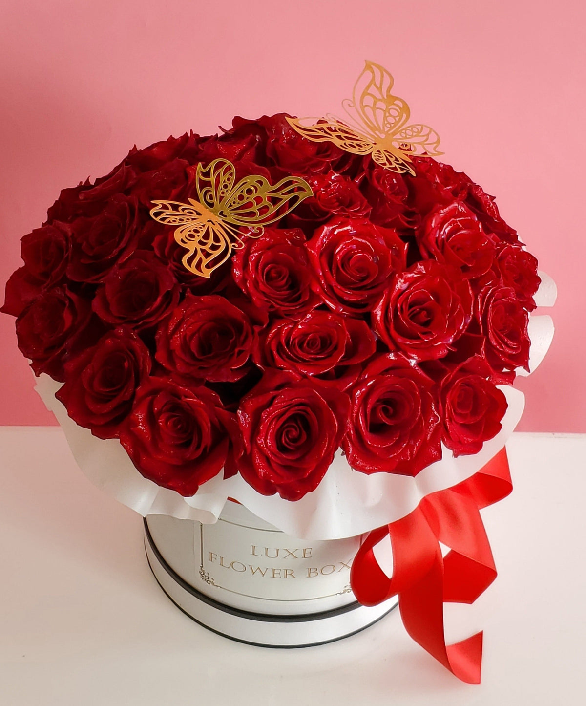 VDay "Roseate Elegance" Box of Roses