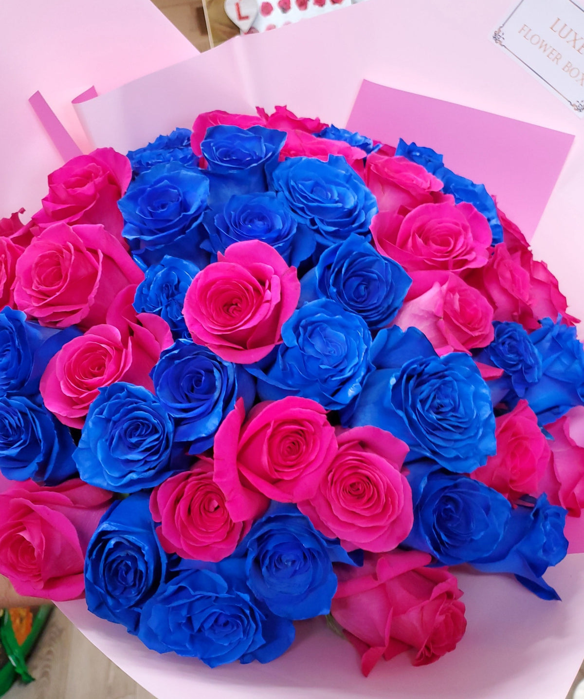 50 of Pink and Blue Roses