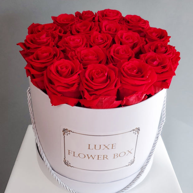 Large Round Box with Roses - Customize it! - Roses Last more than 1 year