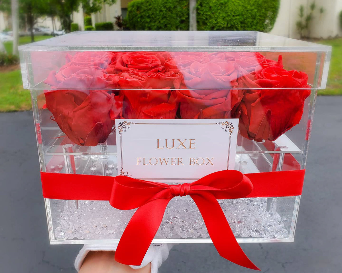Acrylic Rose Box with Lid